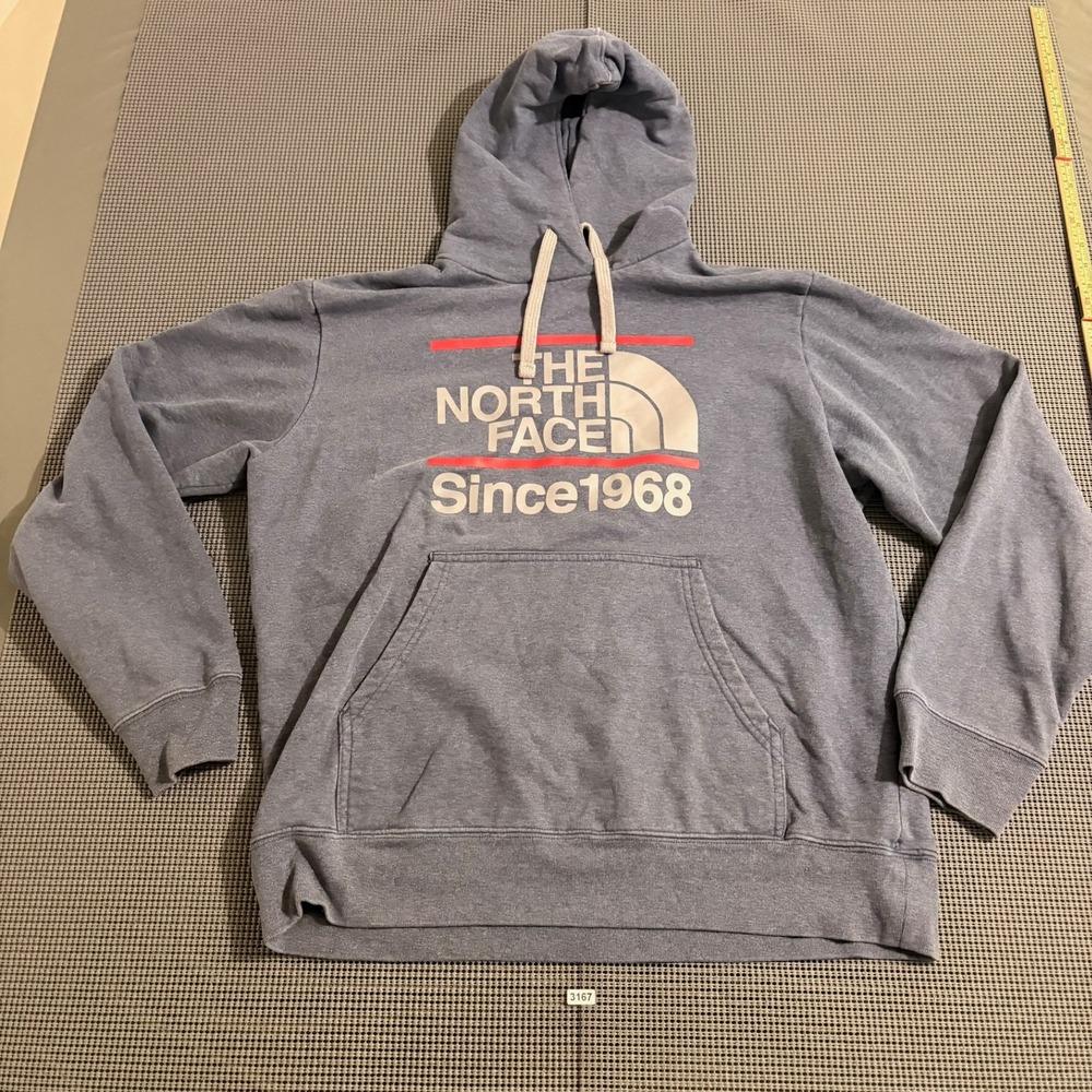 The North Face Mens Blue Since 1968 Graphic Hoodie Size Large